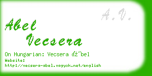 abel vecsera business card